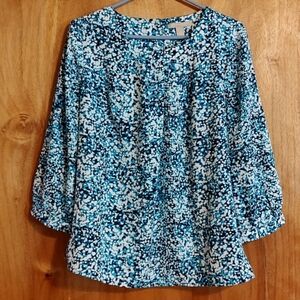 Banana Republic Factory Blue and White Sailor Collar Blouse